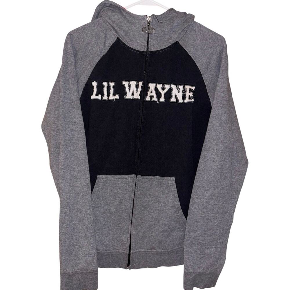 Lil Wayne 2011 double-sided image full-zip hoodie sweatshirt (size medium)